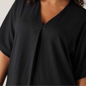 Women’s Black Pleat Front Blouse